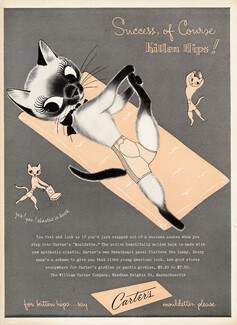 Carter's (Lingerie) 1945 "Kitten Hips" Pantie Girdle, Cat