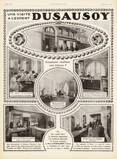 Dusausoy 1920 Bureau de l'expert, Atelier, Salon d'achat, Salle des ventes, Magasin de détail