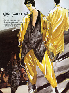 Yohji Yamamoto 1984 Hélène Tran, Fashion Illustration