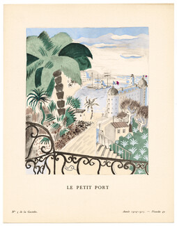 Le Petit Port, 1924 - Jacques Demachy. La Gazette du Bon Ton, 1924-1925 n°5 — Planche 42