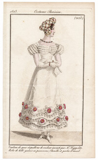Le Journal des Dames et des Modes 1823 Costume Parisien N°2123 Mr Hyppolite