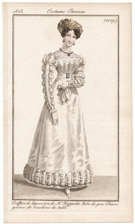 Le Journal des Dames et des Modes 1823 Costume Parisien N°2129 Mr Hyppolite