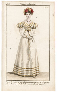 Le Journal des Dames et des Modes 1823 Costume Parisien N°2133 Mr Duplessy