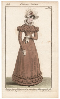 Le Journal des Dames et des Modes 1823 Costume Parisien N°2135