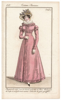 Le Journal des Dames et des Modes 1823 Costume Parisien N°2143