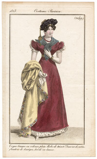 Le Journal des Dames et des Modes 1823 Costume Parisien N°2149