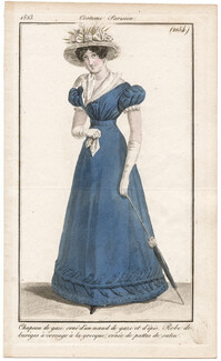 Le Journal des Dames et des Modes 1823 Costume Parisien N°2154