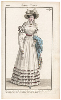 Le Journal des Dames et des Modes 1823 Costume Parisien N°2159
