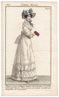 Le Journal des Dames et des Modes 1823 Costume Parisien N°2170