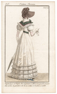 Le Journal des Dames et des Modes 1823 Costume Parisien N°2177
