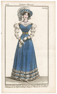 Le Journal des Dames et des Modes 1823 Costume Parisien N°2184
