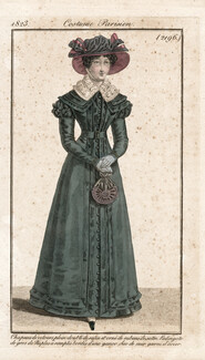 Le Journal des Dames et des Modes 1823 Costume Parisien N°2196
