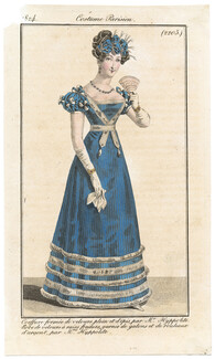 Le Journal des Dames et des Modes 1824 Costume Parisien N°2205