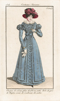 Le Journal des Dames et des Modes 1824 Costume Parisien N°2214