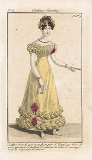 Le Journal des Dames et des Modes 1824 Costume Parisien N°2216 Mr Duplessy