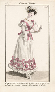 Le Journal des Dames et des Modes 1824 Costume Parisien N°2223