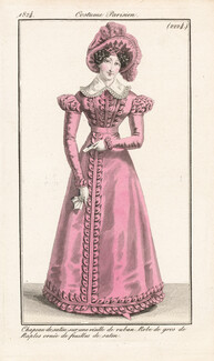 Le Journal des Dames et des Modes 1824 Costume Parisien N°2224