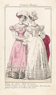 Le Journal des Dames et des Modes 1824 Costume Parisien N°2226