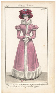 Le Journal des Dames et des Modes 1824 Costume Parisien N°2227