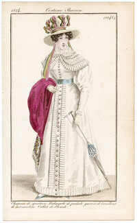 Le Journal des Dames et des Modes 1824 Costume Parisien N°2248