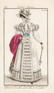 Le Journal des Dames et des Modes 1824 Costume Parisien N°2250
