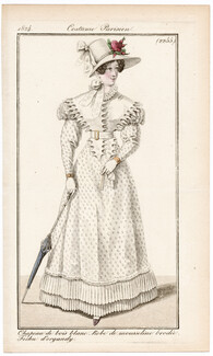 Le Journal des Dames et des Modes 1824 Costume Parisien N°2255