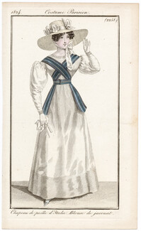 Le Journal des Dames et des Modes 1824 Costume Parisien N°2258