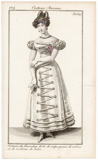 Le Journal des Dames et des Modes 1824 Costume Parisien N°2259