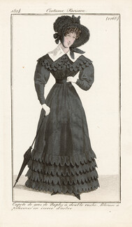 Le Journal des Dames et des Modes 1824 Costume Parisien N°2268