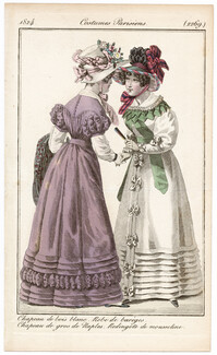 Le Journal des Dames et des Modes 1824 Costume Parisien N°2269