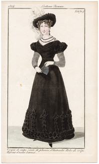 Le Journal des Dames et des Modes 1824 Costume Parisien N°2270