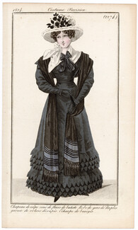Le Journal des Dames et des Modes 1824 Costume Parisien N°2274