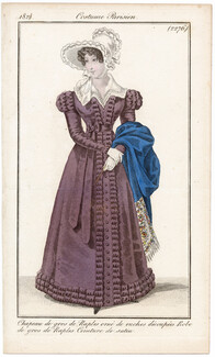 Le Journal des Dames et des Modes 1824 Costume Parisien N°2276