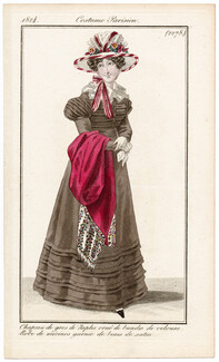 Le Journal des Dames et des Modes 1824 Costume Parisien N°2278