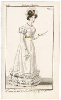 Le Journal des Dames et des Modes 1824 Costume Parisien N°2283 Mr Albin