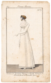 Le Journal des Dames et des Modes 1809 Costume Parisien N°972