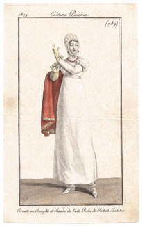 Le Journal des Dames et des Modes 1809 Costume Parisien N°989