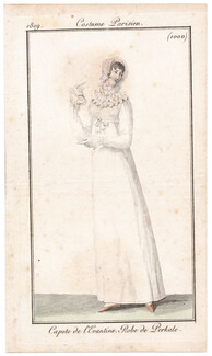 Le Journal des Dames et des Modes 1809 Costume Parisien N°1000