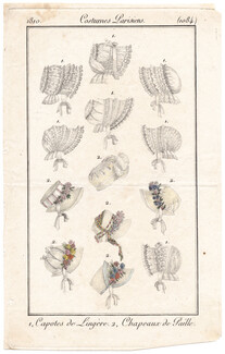 Le Journal des Dames et des Modes 1810 Costume Parisien N°1084