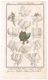 Le Journal des Dames et des Modes 1812 Costume Parisien N°1238 Hats