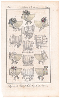 Le Journal des Dames et des Modes 1812 Costume Parisien N°1243 Hats