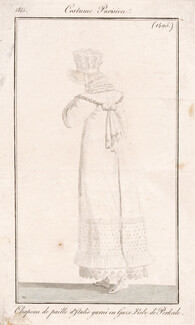 Le Journal des Dames et des Modes 1815 Costume Parisien N°1495 Horace Vernet