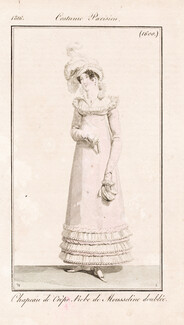 Le Journal des Dames et des Modes 1816 Costume Parisien N°1600 Horace Vernet