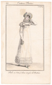 Le Journal des Dames et des Modes 1817 Costume Parisien N°1676 Horace Vernet