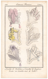 Le Journal des Dames et des Modes 1818 Costume Parisien N°1719
