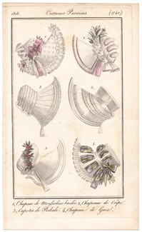 Le Journal des Dames et des Modes 1818 Costume Parisien N°1740