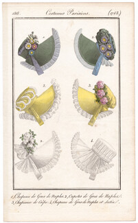 Le Journal des Dames et des Modes 1818 Costume Parisien N°1768