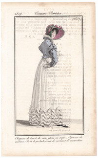 Le Journal des Dames et des Modes 1819 Costume Parisien N°1857