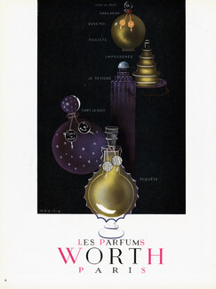 Worth (Perfumes) 1947 Requête, Dans La Nuit, Je Reviens... R. B. Sibia