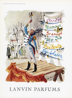 Lanvin (Perfumes) 1958 Guillaume Gillet, Circus, Sword-Swallower